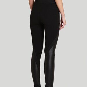 BCBG MaxAzria Sasha Ponte Legging Black Leather